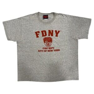 FDNY‎ Fire Dept City of New York T-Shirt Mens XL Gray Short Sleeve 2008